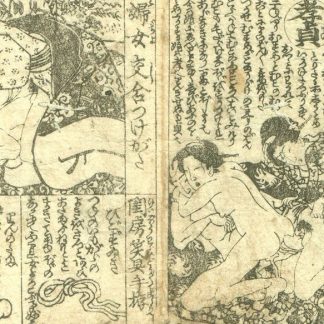 Shunga - Estampe originale érotique d'époque Meiji, vers 1880