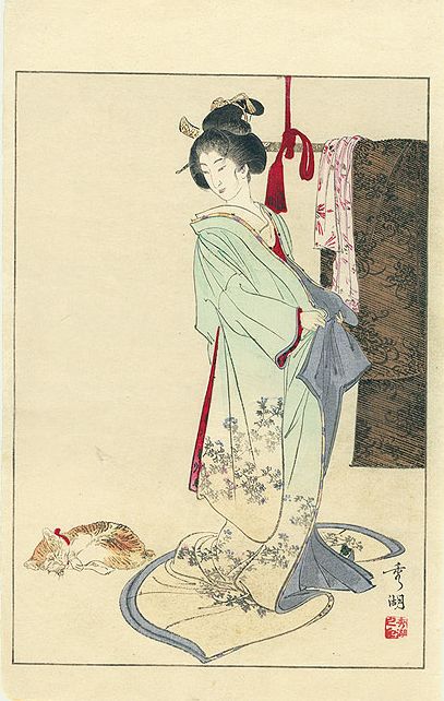 Chat et geisha