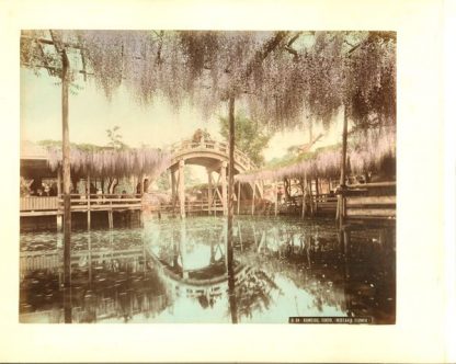 Photographie japonaise originale - Tirage vers 1880 - Pont Kameido