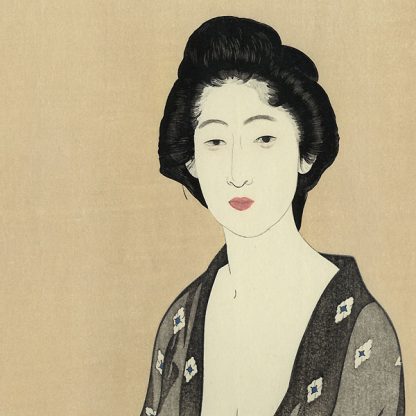 Goyo HASHIGUCHI (1880 - 1921) - Jeune femme en kimono d'été - 1920 - Editeur Tanseisha - Détail