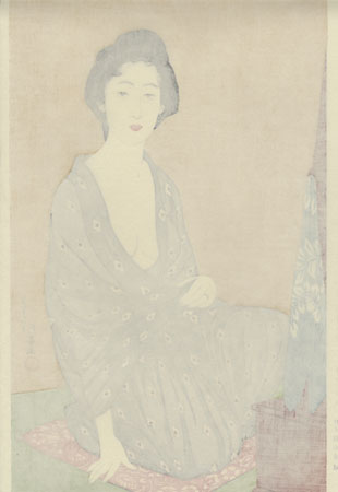 Goyo HASHIGUCHI (1880 - 1921) - Jeune femme en kimono d'été - 1920 - Editeur Tanseisha - Dos