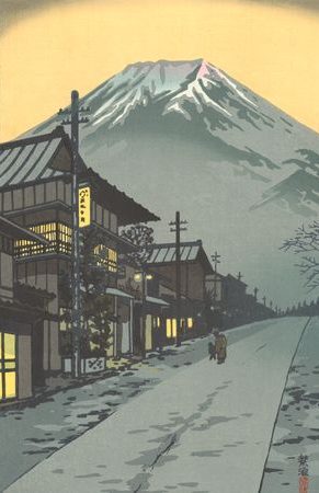 Shiro KASAMATSU - Le mont Fuji vu de Yoshida - 1958 - Editeur Unsodo