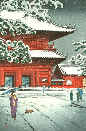 Shiro KASAMATSU - La grande porte du temple Zozo-ji