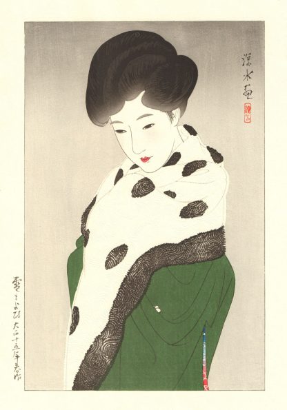 Shinsui ITO (1898 - 1972) - On dirait de la neige - Estampe japonaise originale - Bois gravés en 1926 - Edition posthume avec les bois gravés d'origine - Editeur Isetatsu